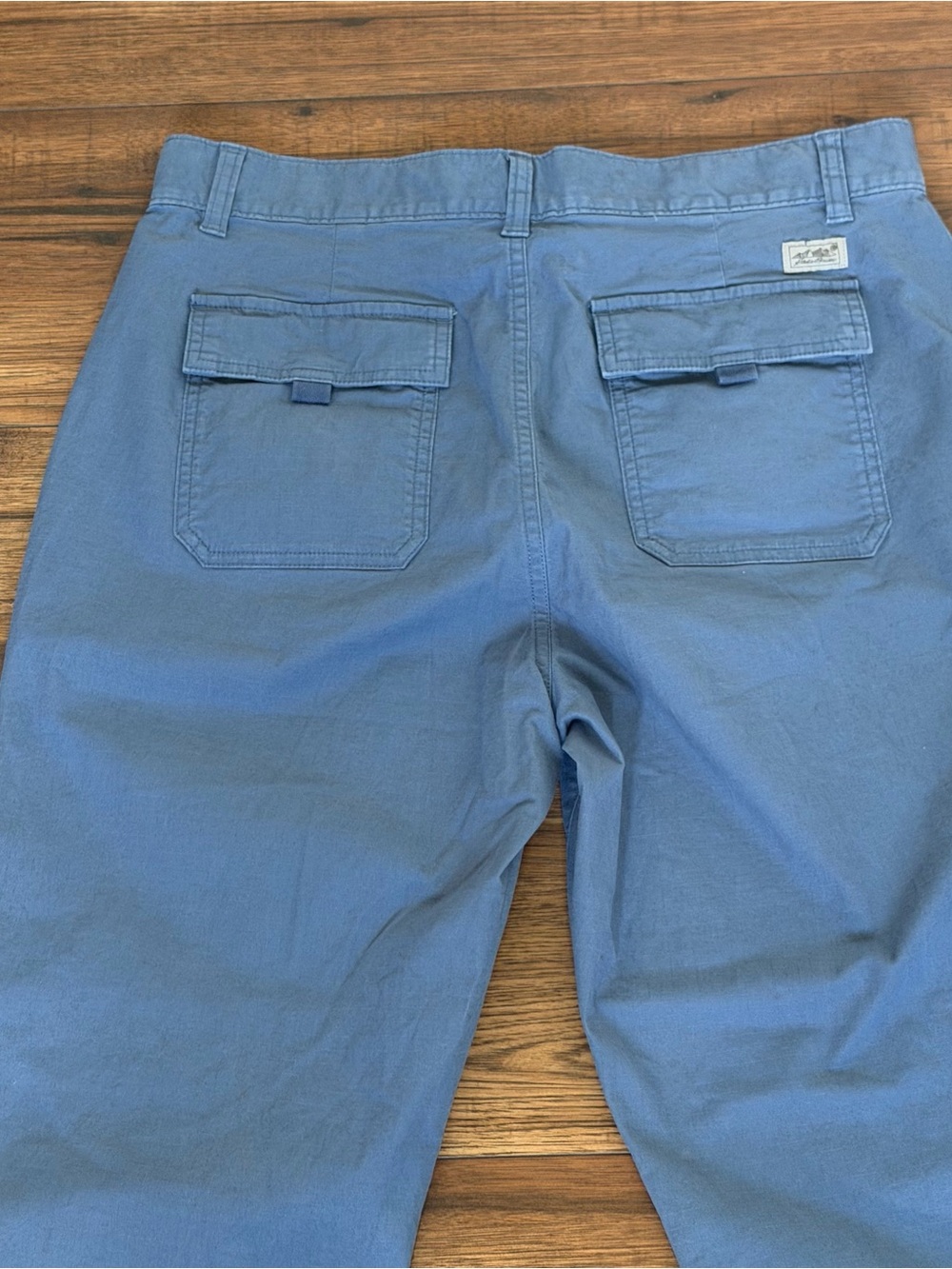 Eddie Bauer Womens Blue Chinos Straight Leg Pants 10 Tall EUC Hiking Outdoor - Picture 9 of 10